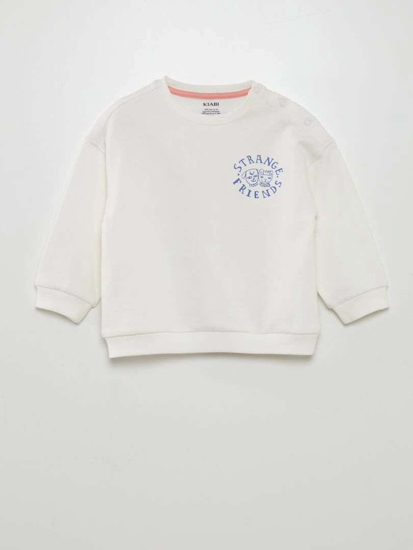 Sweat à col rond X Little Bad Wolf   Blanc