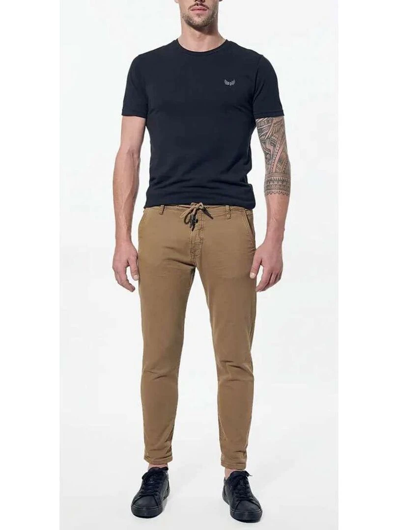KAPORAL Pantalon coton mélangé slim chino Beige