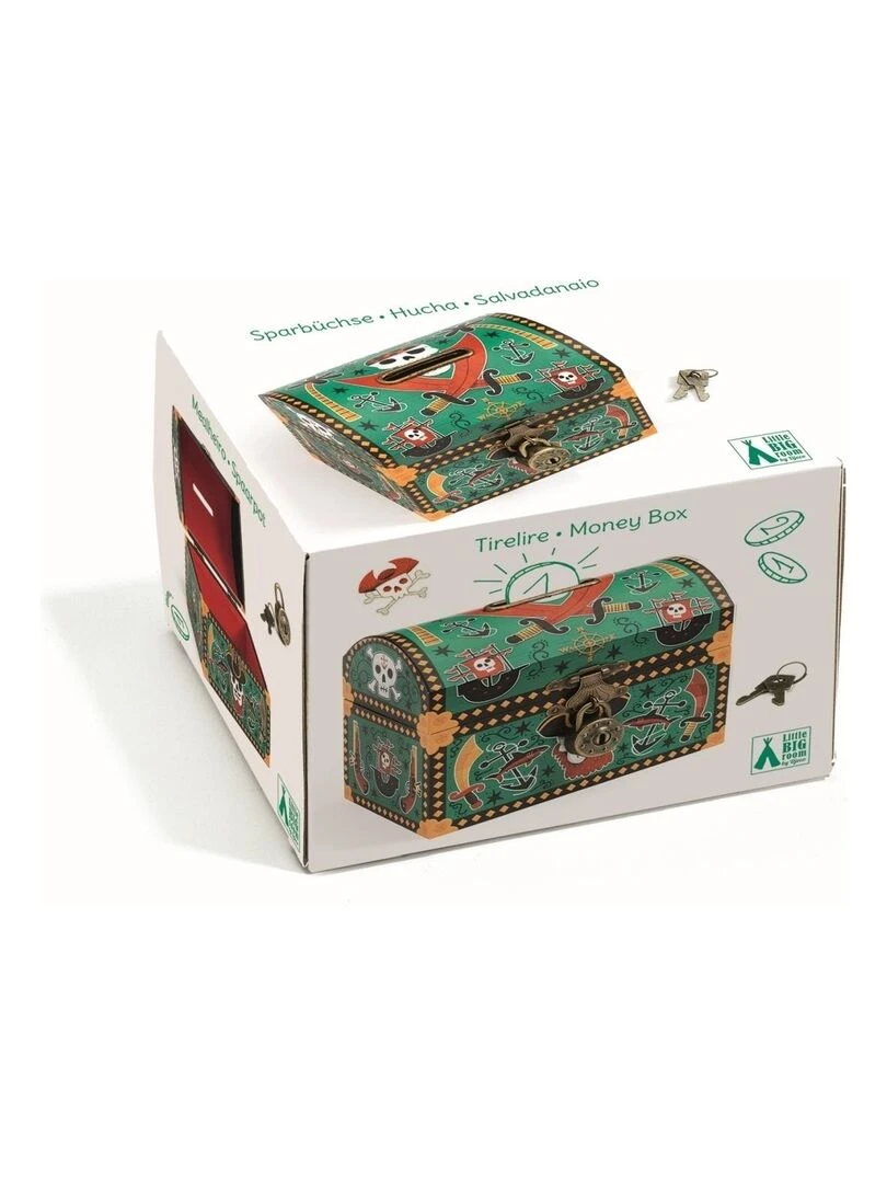 Tirelire Pirate   Bleu turquoise