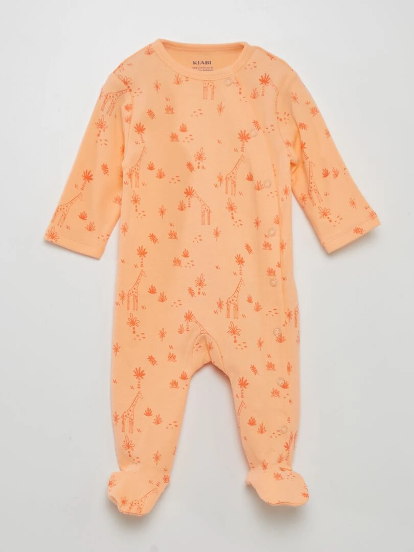 Lot de pyjama dors bien imprimée 2 pièces Corail
