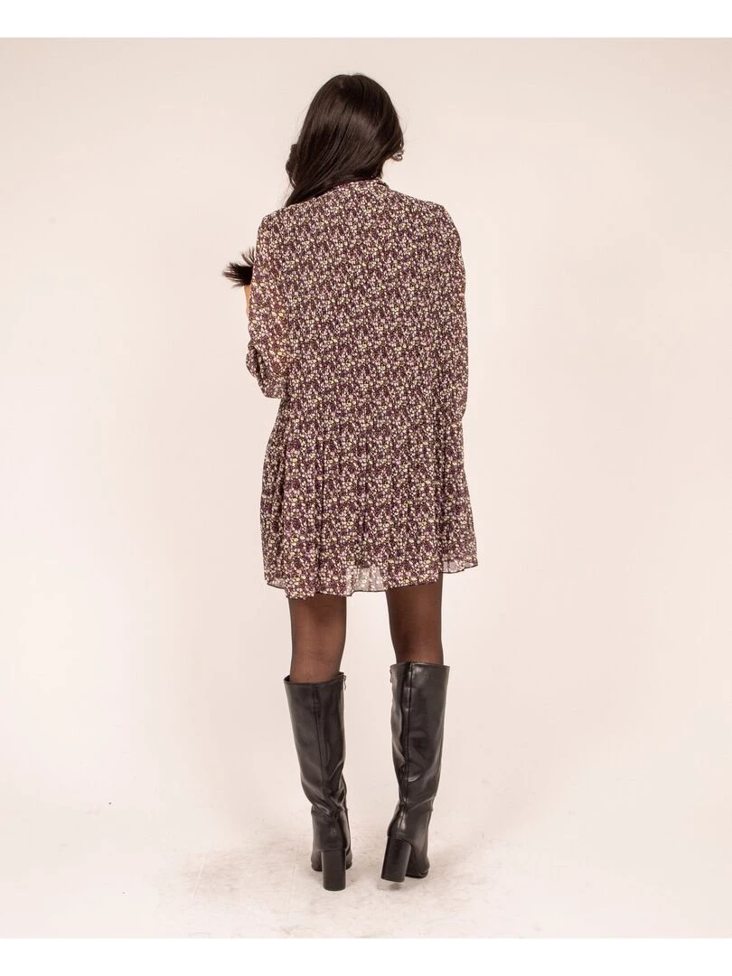 Robe courte motifs IRREELLE Violet