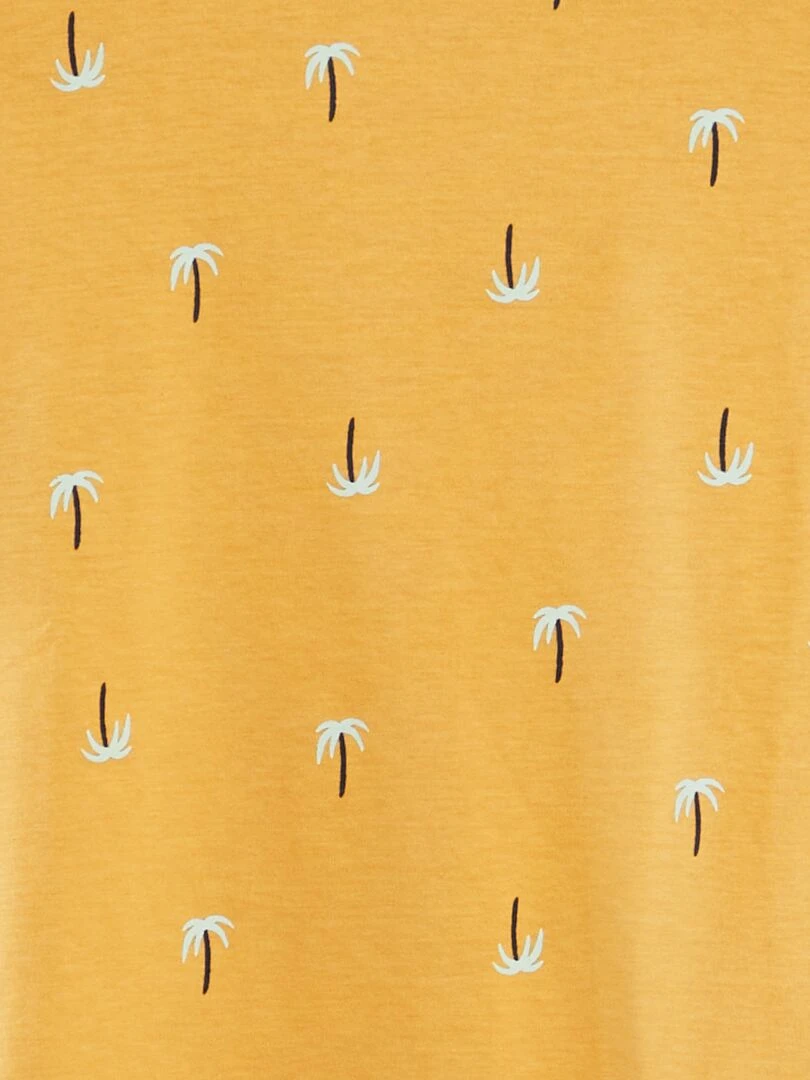 T shirt loose imprimé Jaune