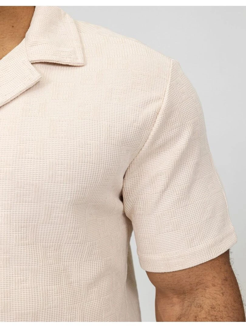 Ensemble Short Chemise Kebello   Beige