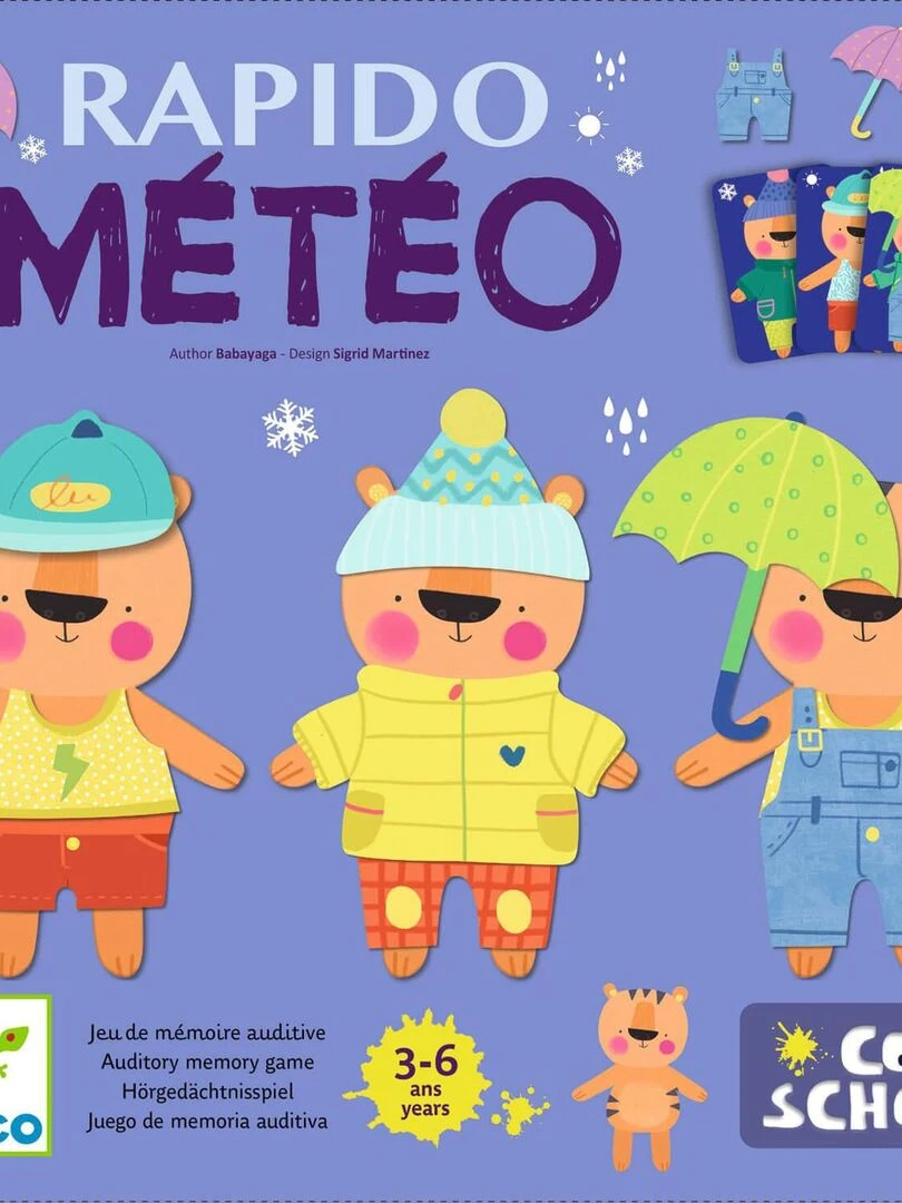 Jeu de mémoire auditive : Rapido Météo N/A