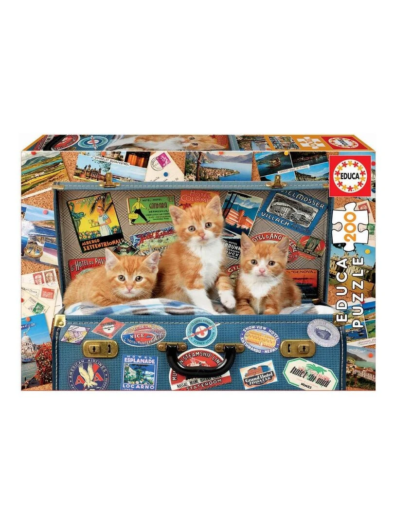 Puzzle 200 pièces : Petits chats voyageurs N/A