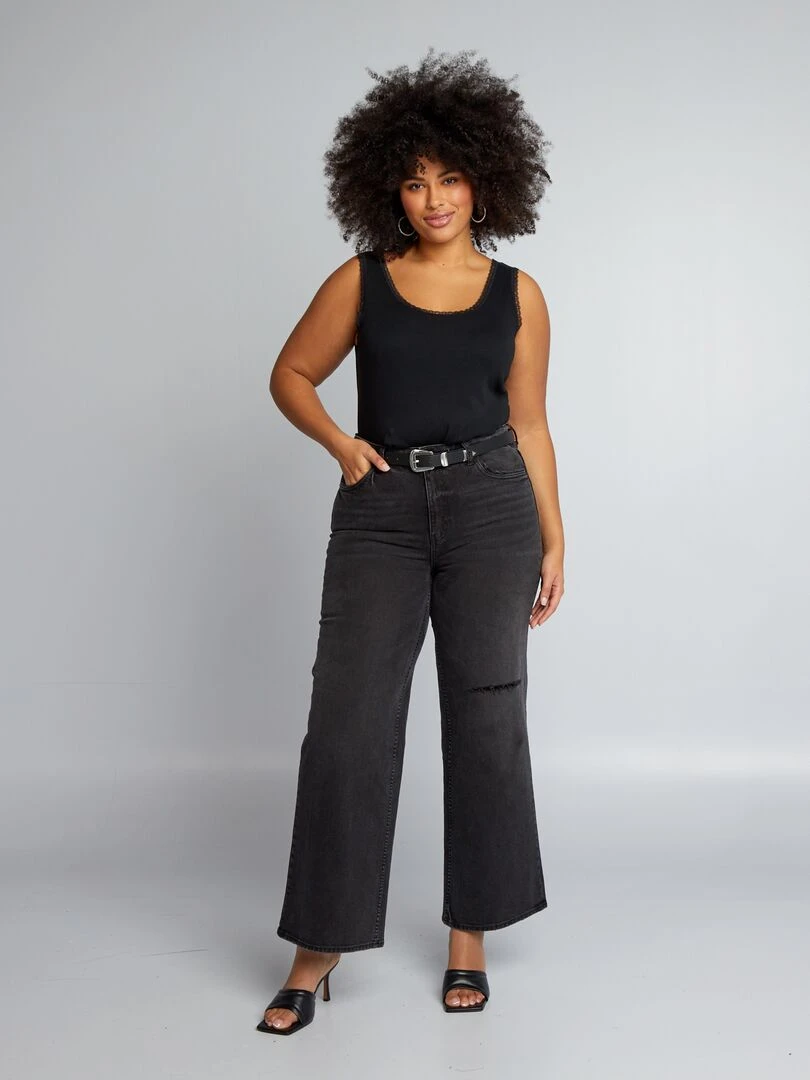 Jean wide leg   Noir