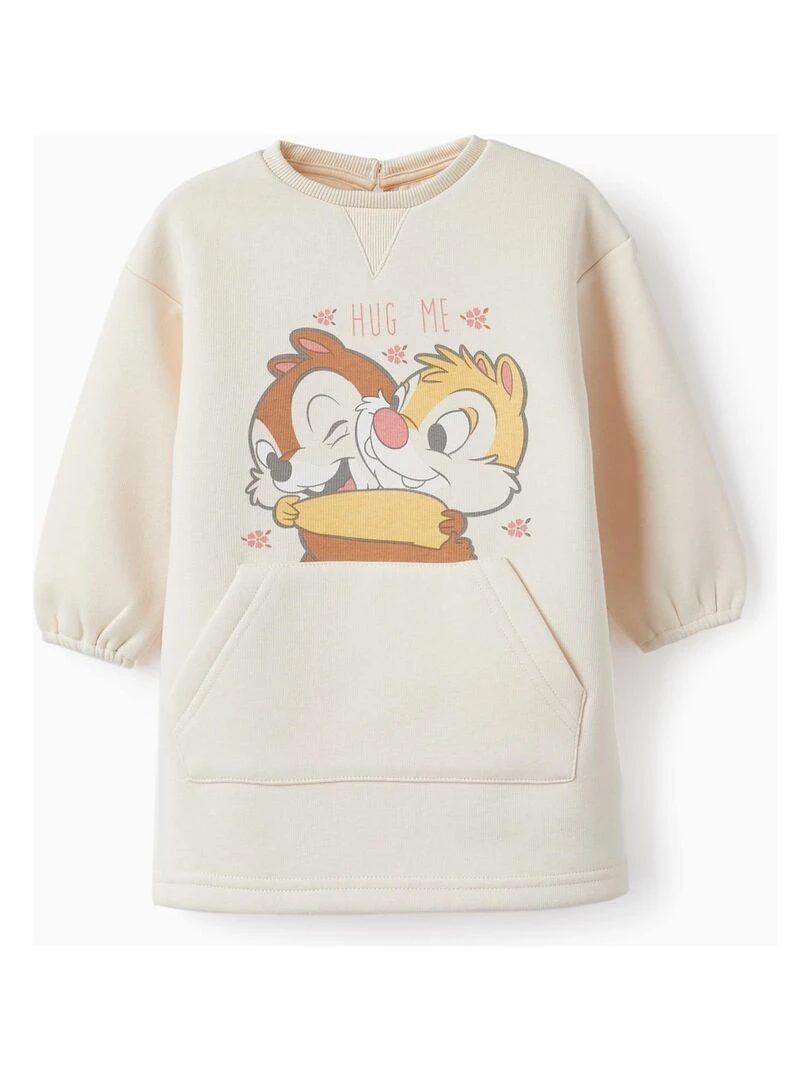 Robe en molleton à manches longues pour bébé fille 'Tic et Tac' SWEET FROSTY DREAMS Beige