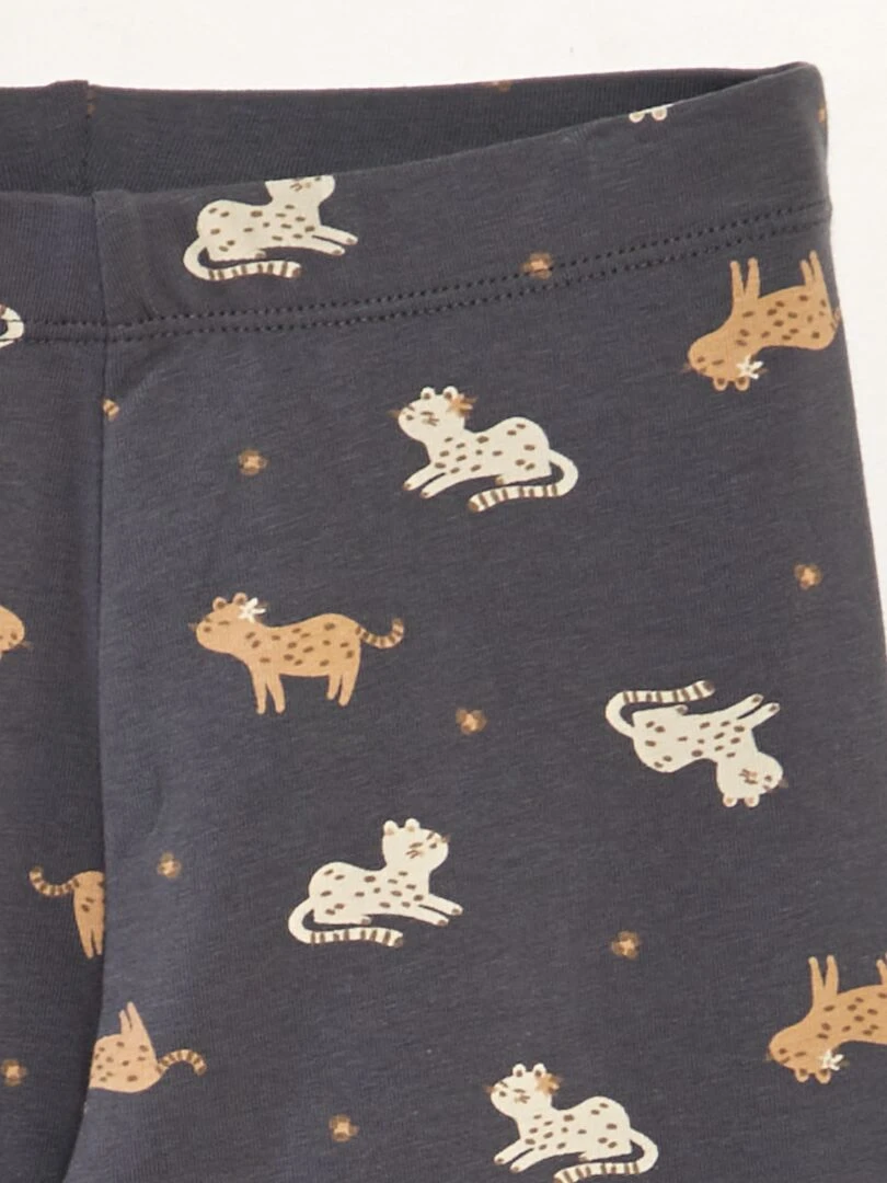 Legging long imprimé   Gris foncé