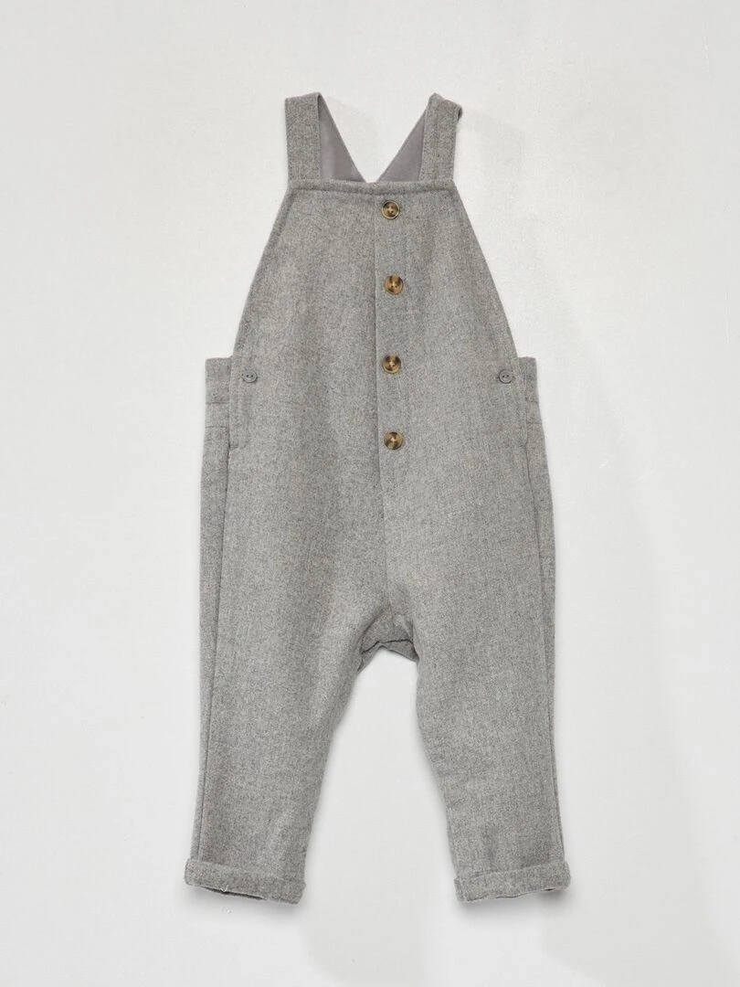 Salopette en flanelle Gris