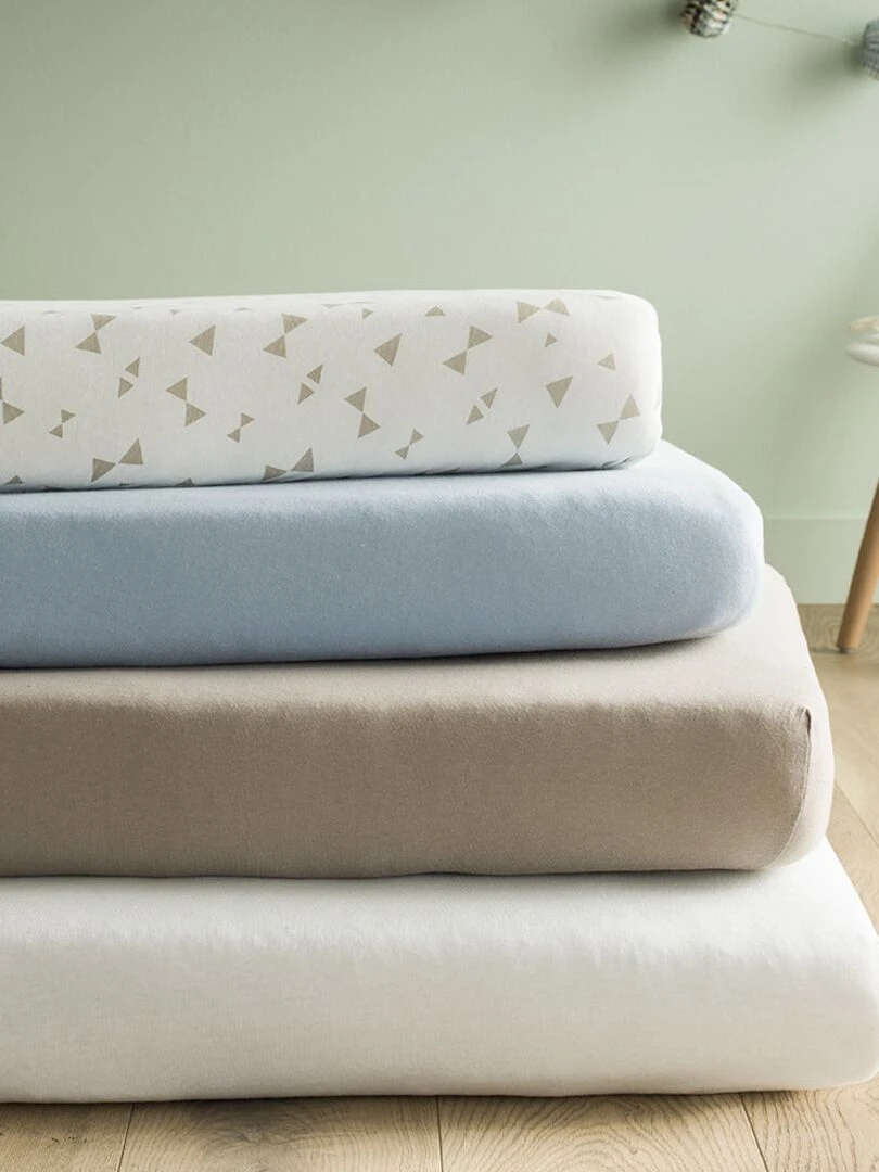 Drap housse uni 60x120 cm Taupe   Gris taupe