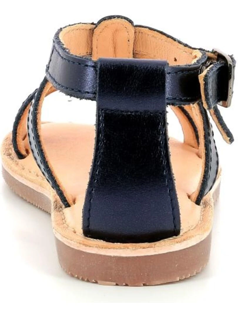Sandales Cuir Dertige   Bleu marine