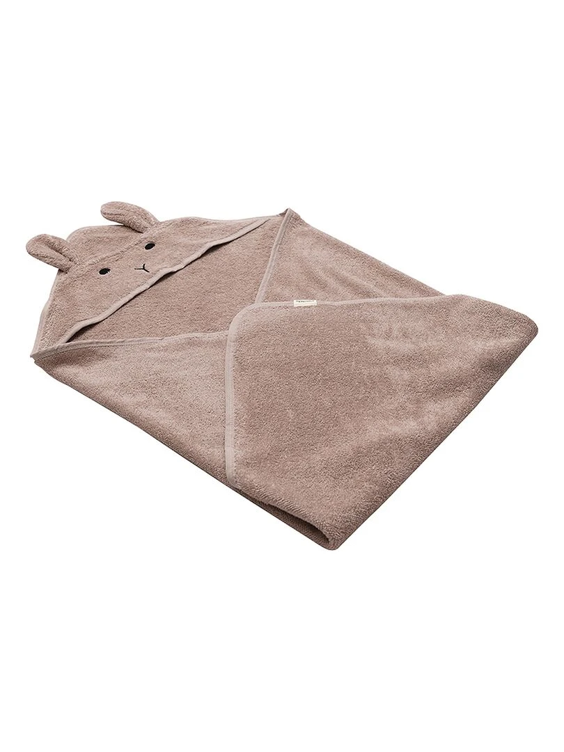 Serviette à capuche lapin   Rose
