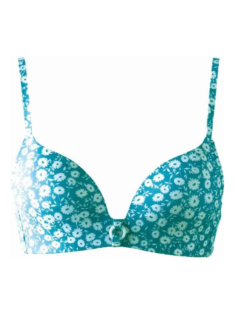 Haut de maillot coques souple LAGUNE Brigitte Bardot Bain Bleu