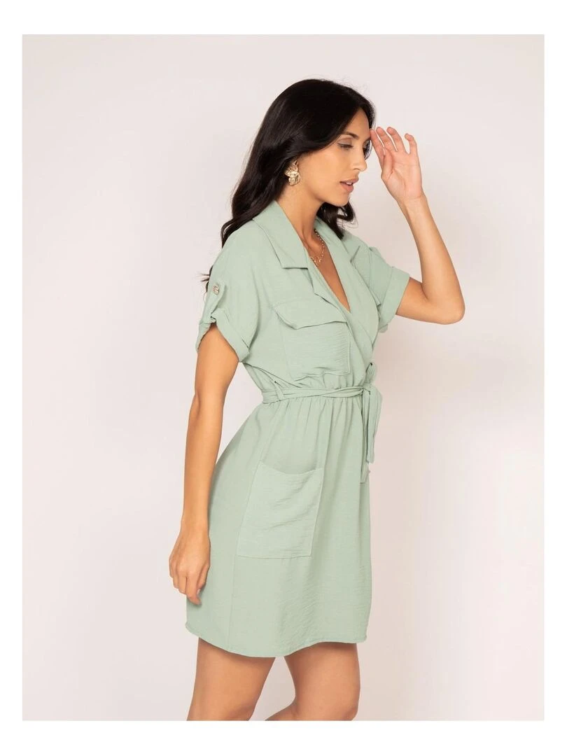 Robe courte IJOLY Vert d'eau