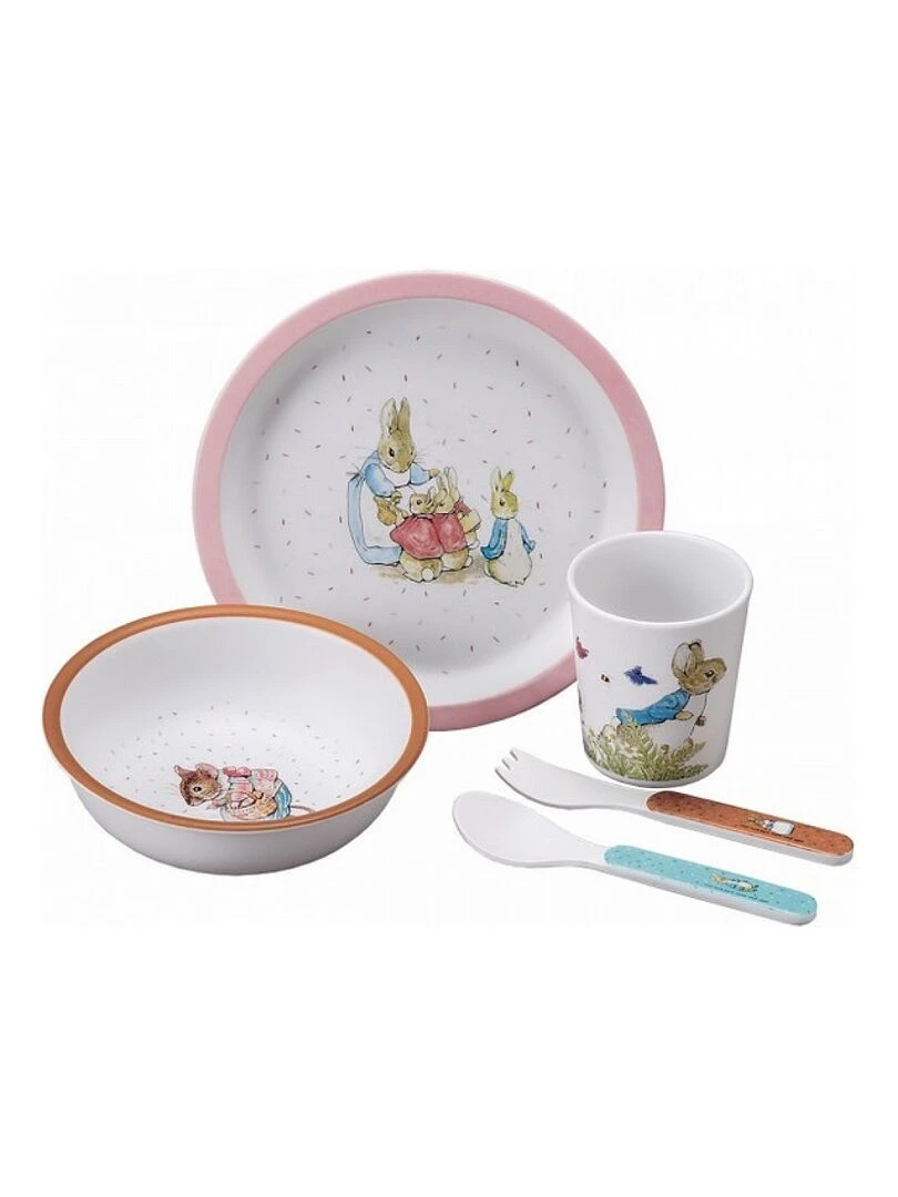 Coffret Cadeau 5 Pieces Pierre Lapin Rose Multicolore