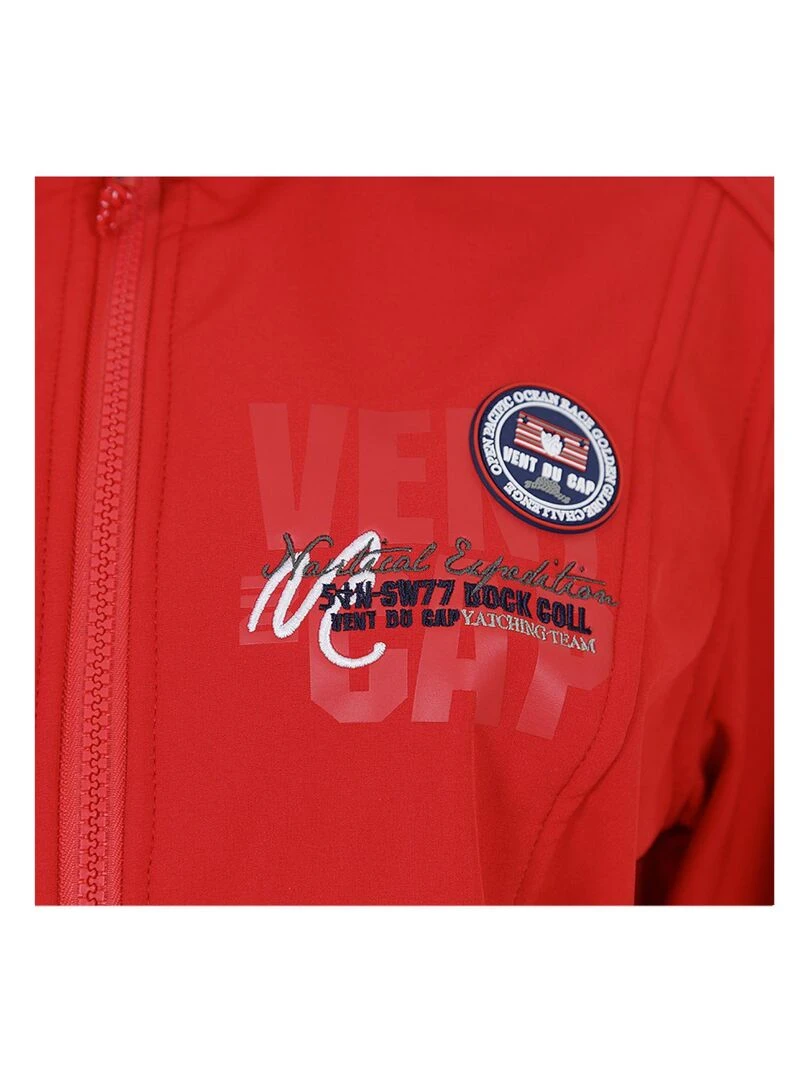 Blouson softshell femme AMIRAL   VENT DU CAP   Rouge