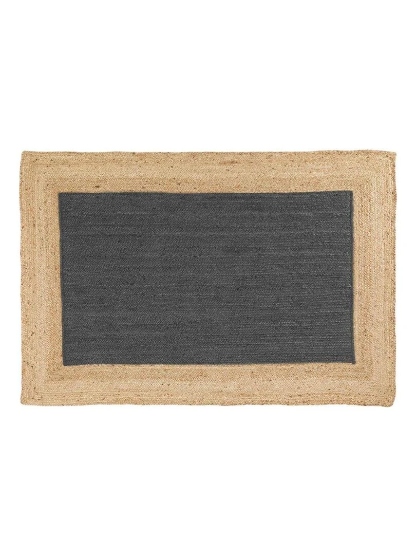 Tapis rectangle bicolore Napoli gris anthracite