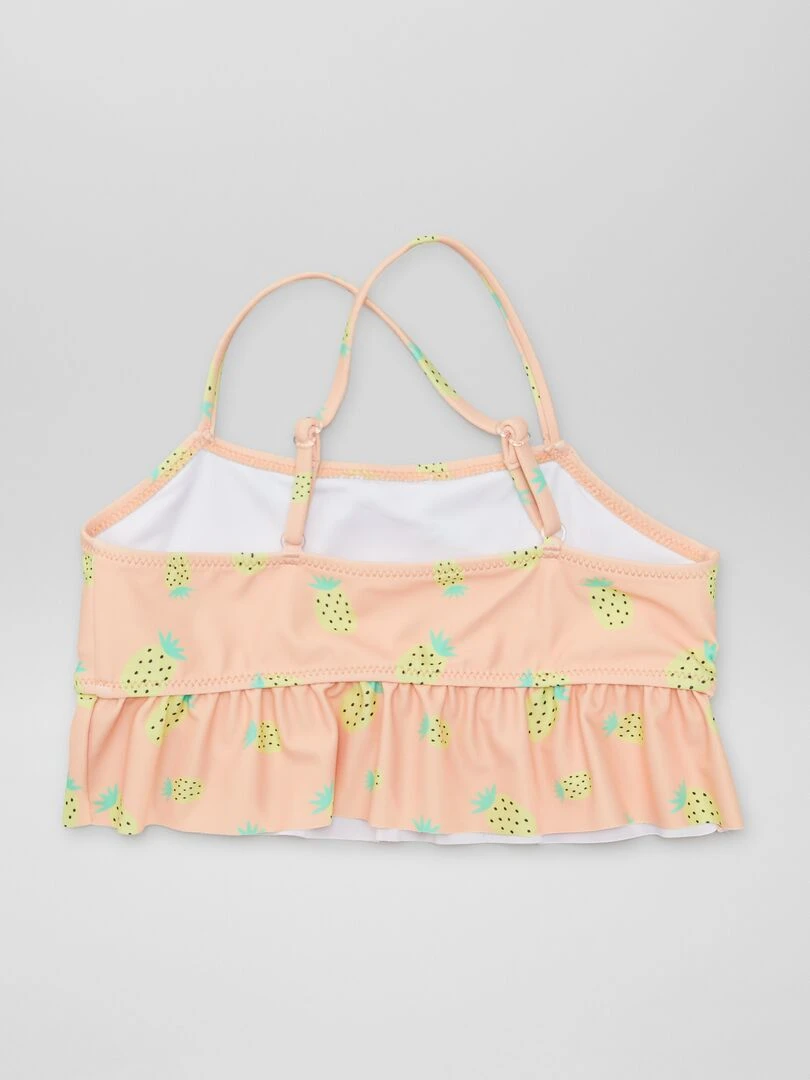 Maillot de bain 2 pièces volanté   Orange