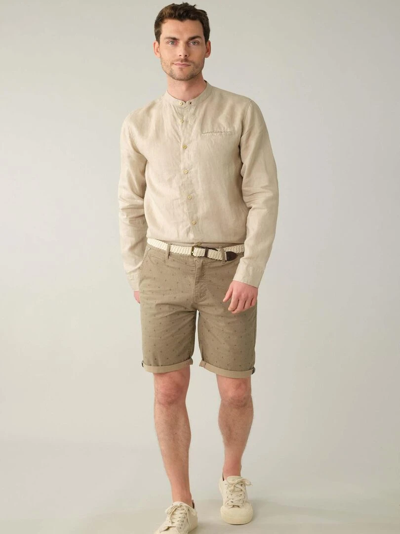 Bermuda en coton pour homme 'Deeluxe' Beige