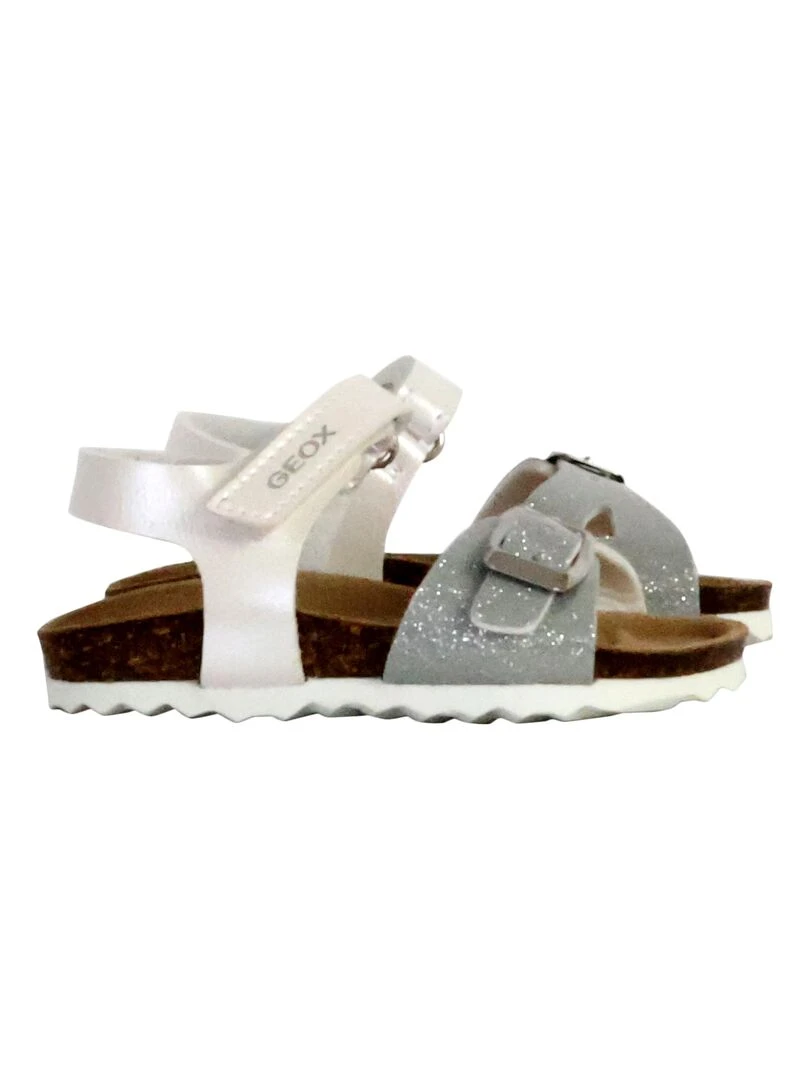 Sandale Cuir Enfant Geox Chalki B922RA 000NF   Blanc