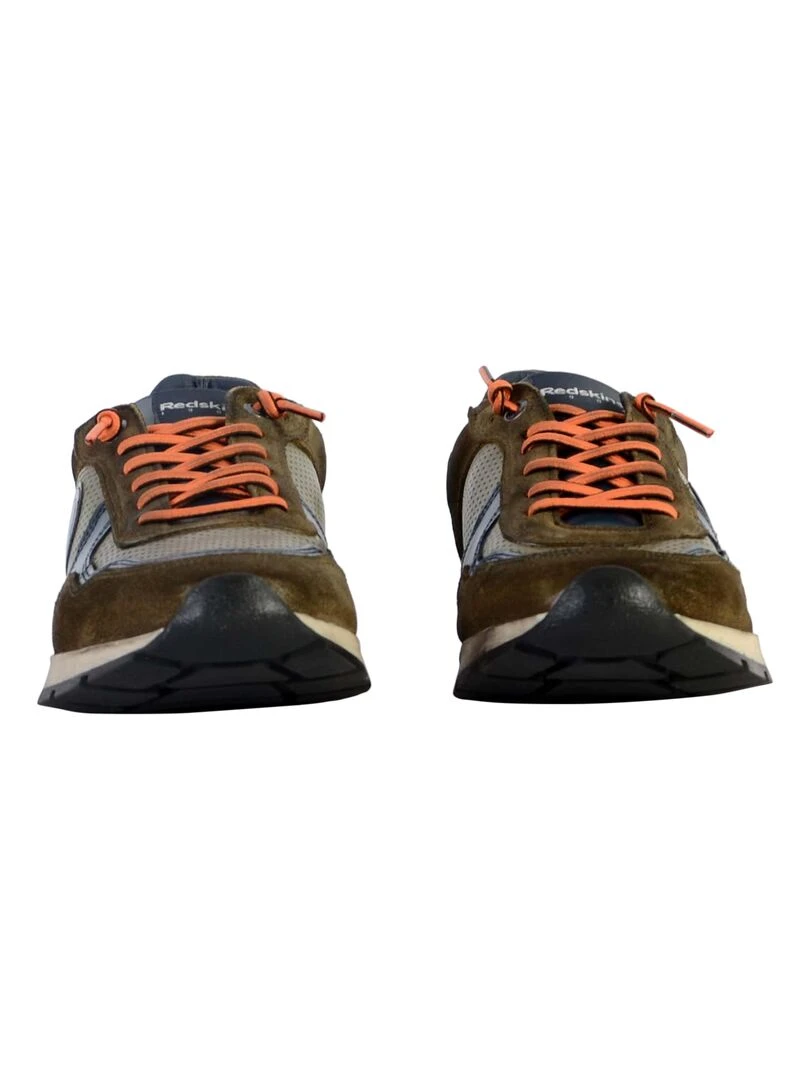 Basket Cuir Redskins Stitch   Vert