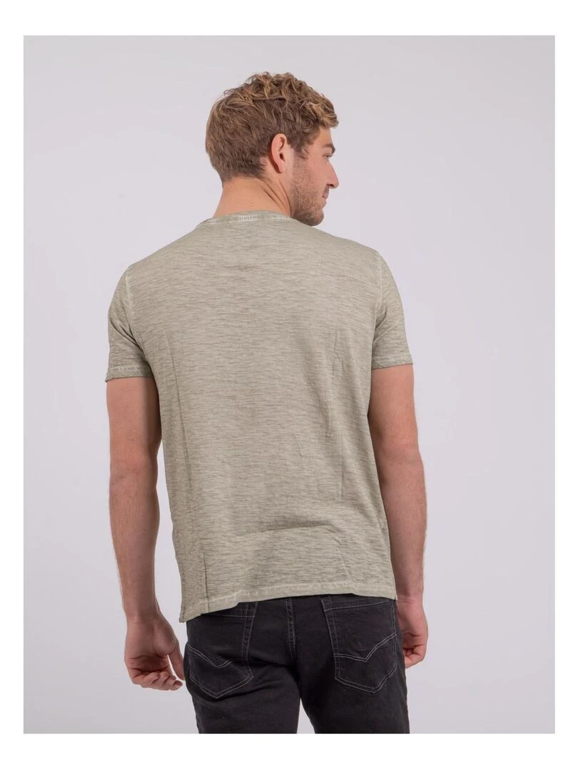 T shirt manches courtes col rond pur coton NOUMARTY   Beige