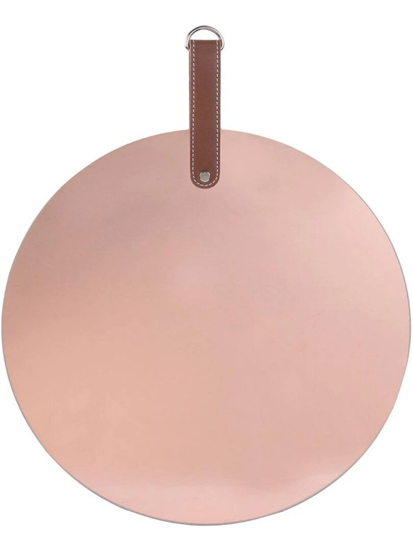 Miroir cuivre rose avec anse rond Rose