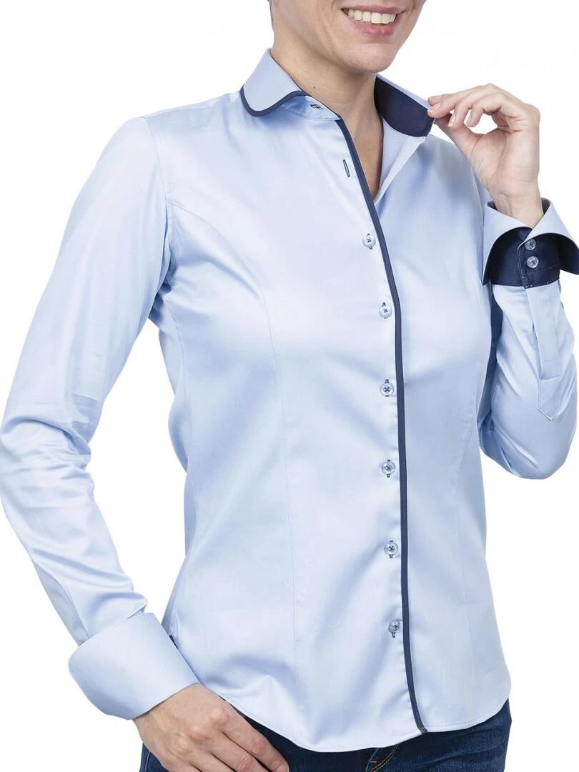 Chemise napolitaine ASHLEY   Bleu
