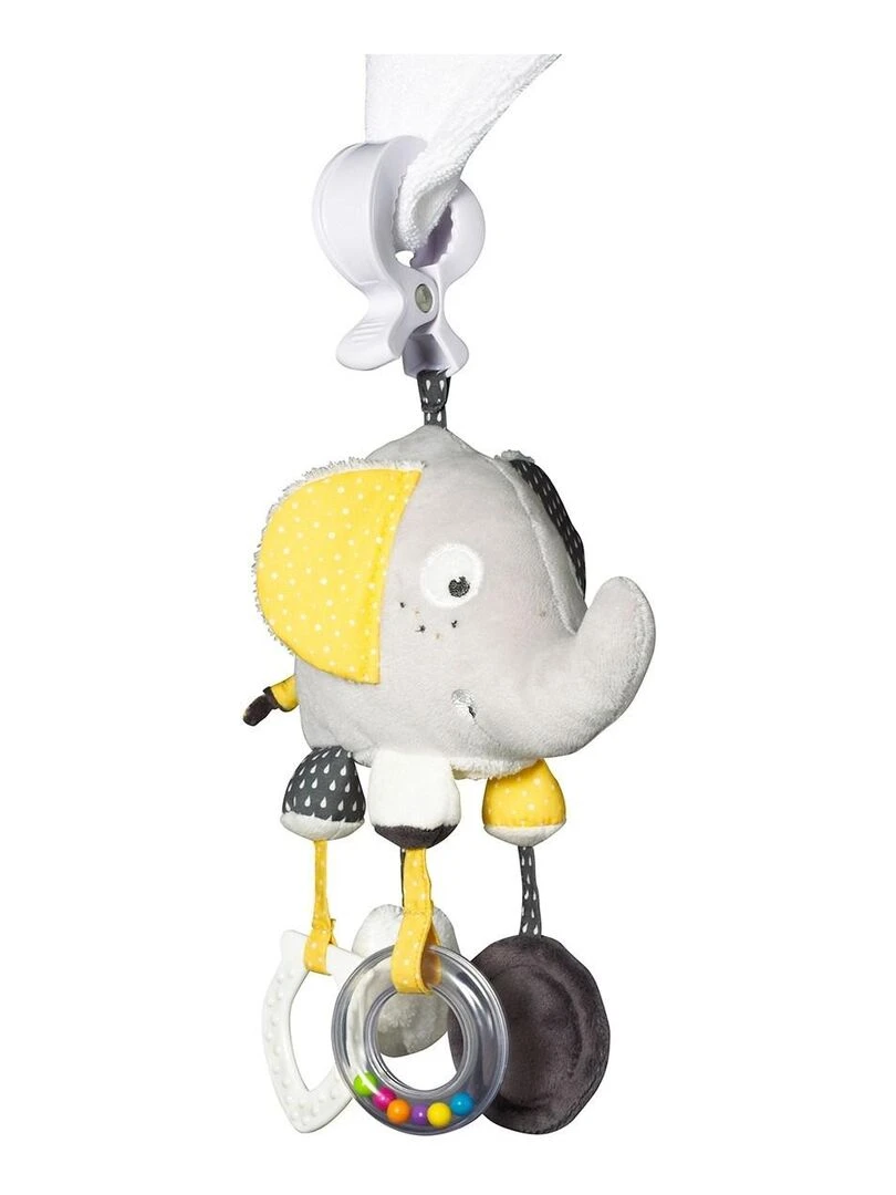 Jouet d'activités enfant Eléphant en velours gris SAUTHON Gris