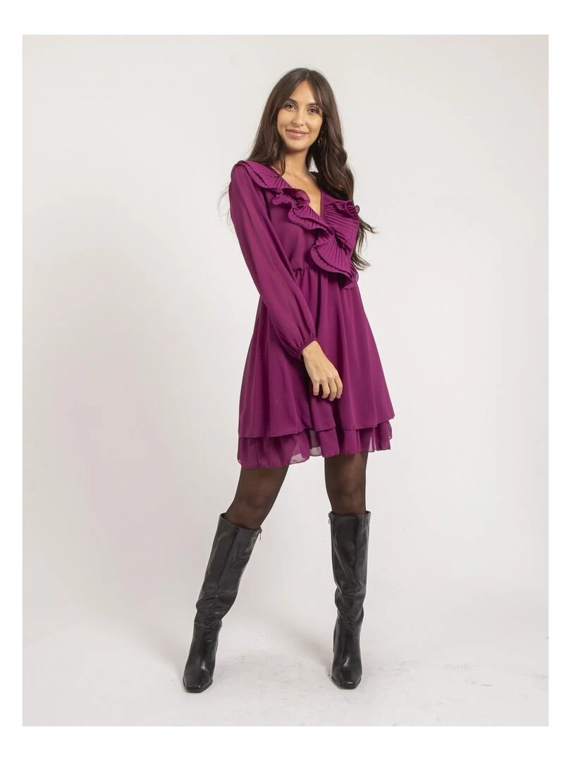 Robe courte ISNELLE   Violet