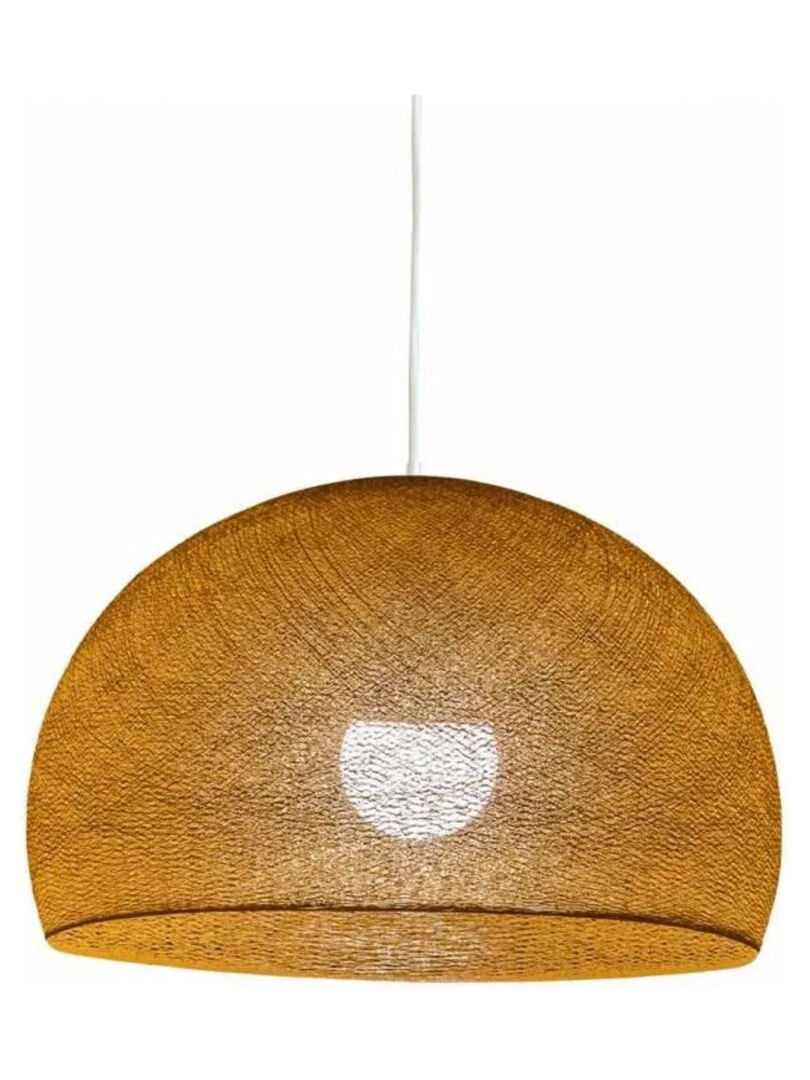 Abat jour coupole tabac 50 et sa suspension simple Marron tabac