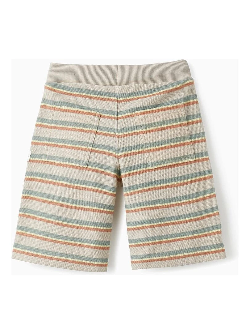 Shorts en maille de coton pour garçon SICILIAN DAYS Gris clair