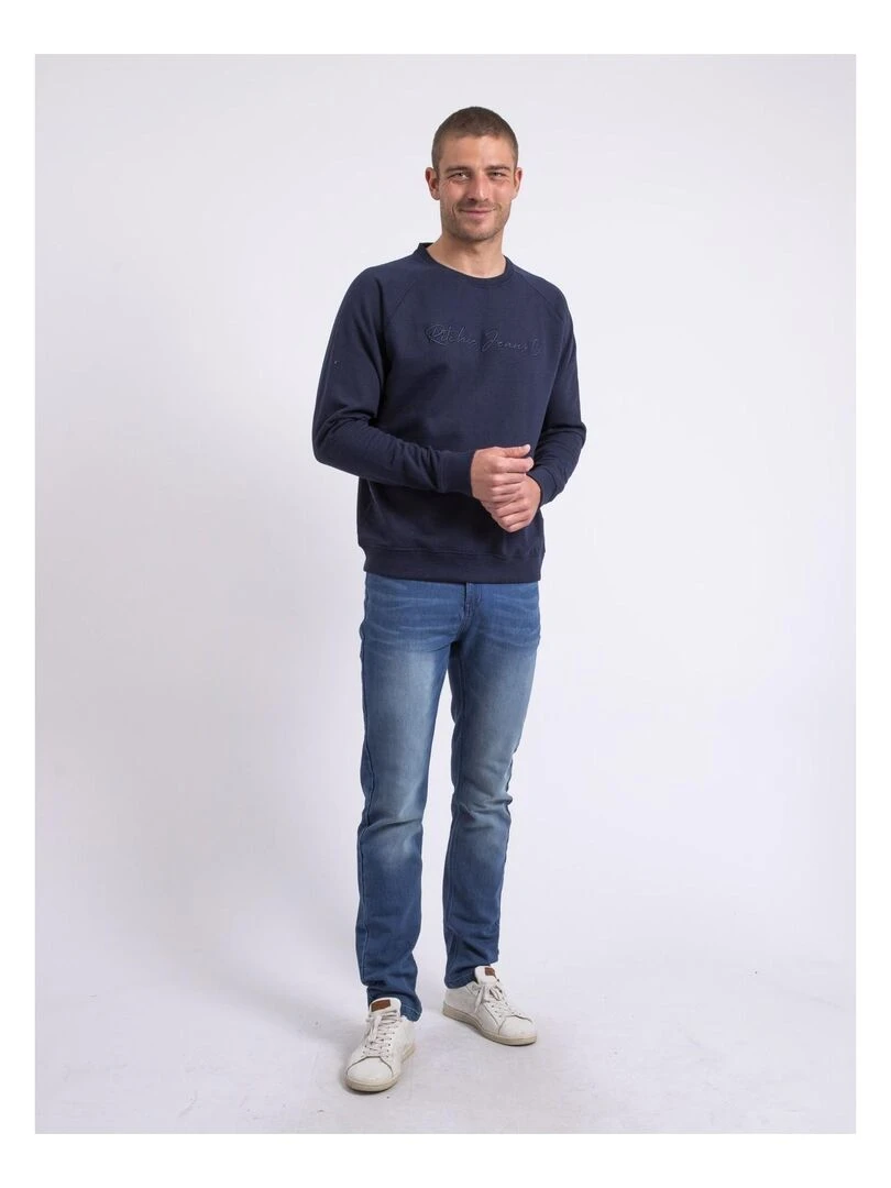 Sweat col rond WINAMOK   Bleu marine