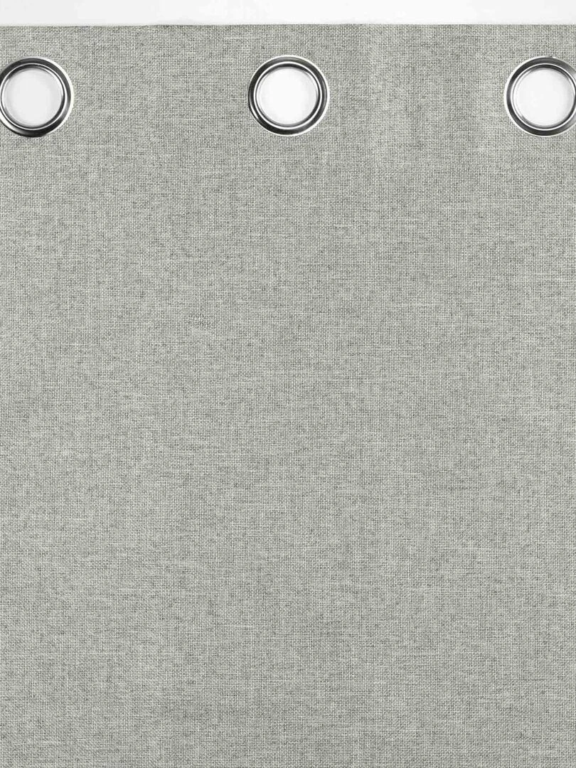 Rideau d'ameublement uni 100% occultant Gris clair