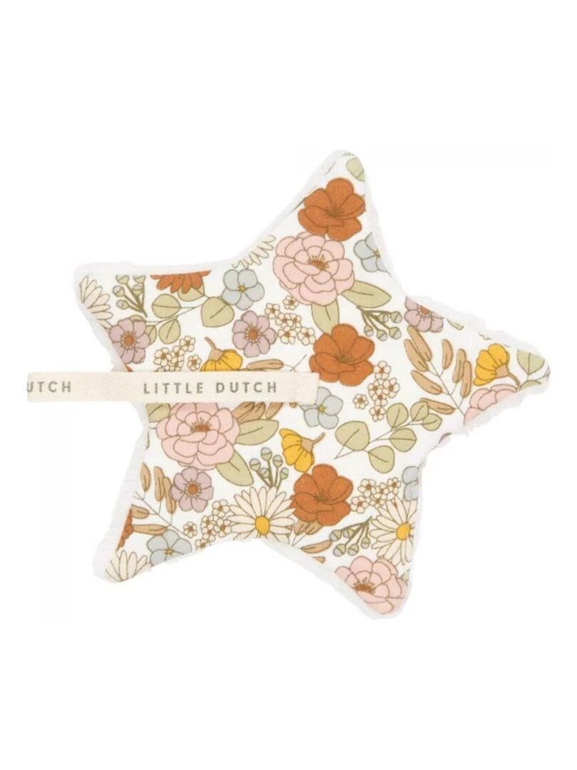 Doudou attache sucette Vintage Little Flowers Multicolore