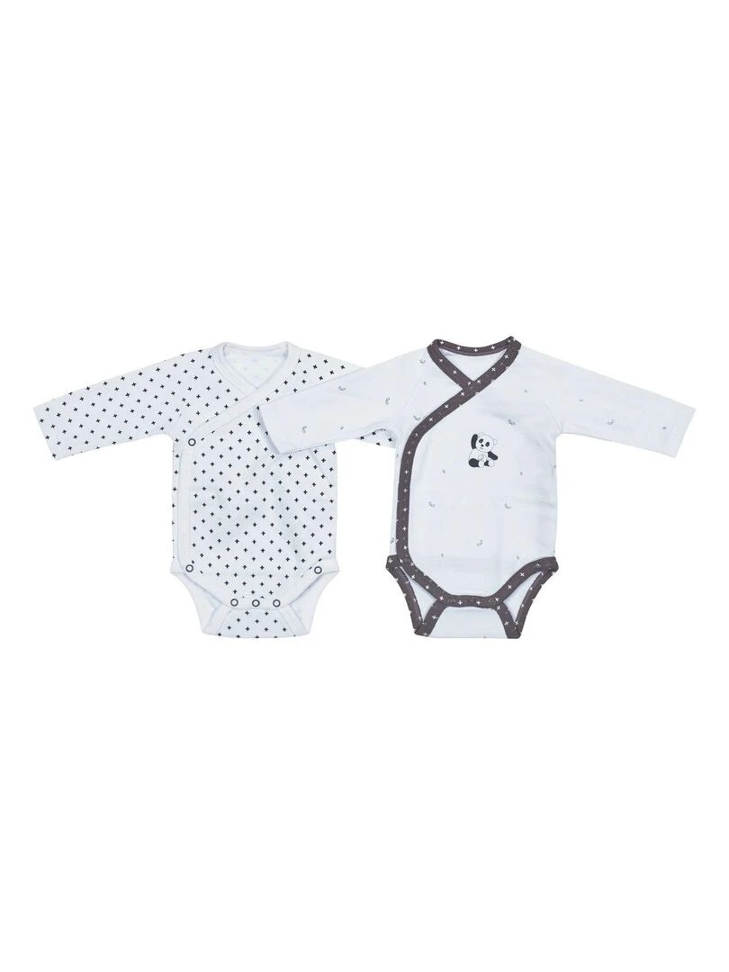Bodies bébé à manches longues Lot de 1 SAUTHON Blanc Noir