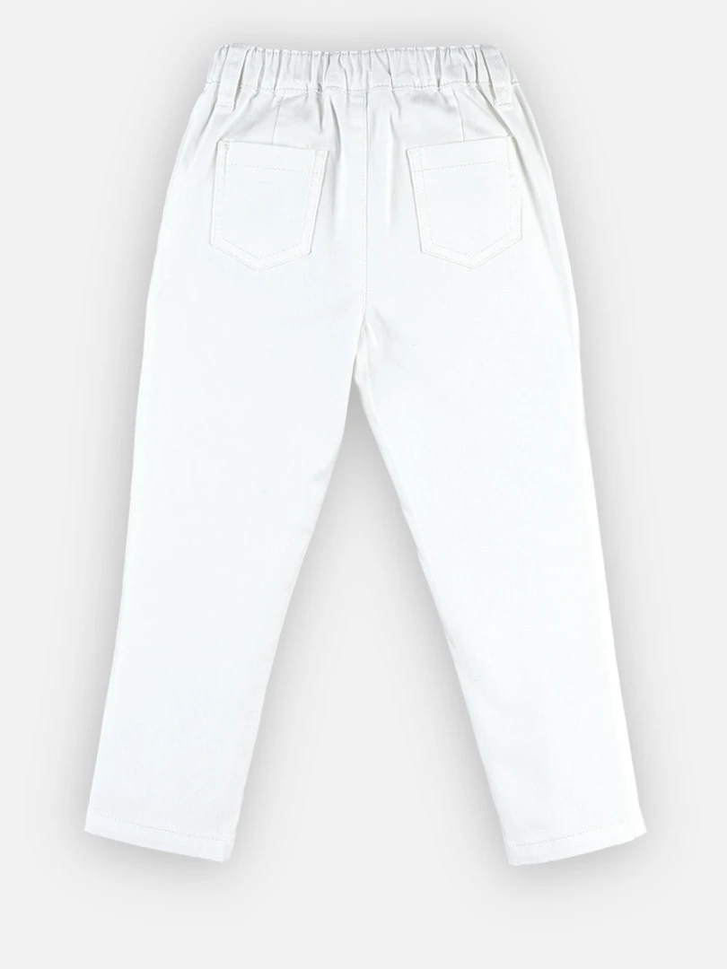 Pantalon en twill  cassé   Noukie's   Blanc