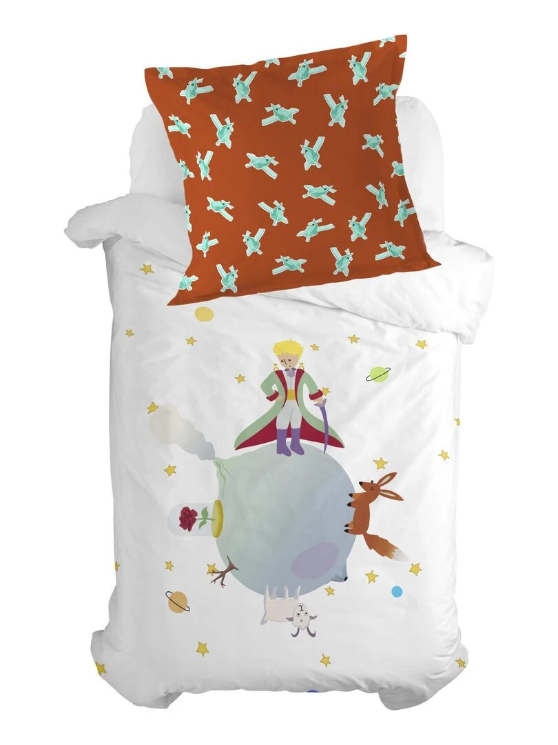 Taie d'oreiller Le petit prince "Happyfriday"   Blanc