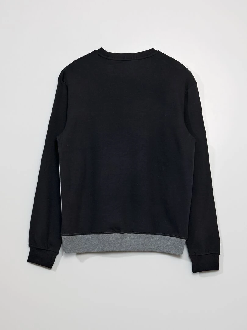 Sweat color block en molleton Gris/bleu/blanc