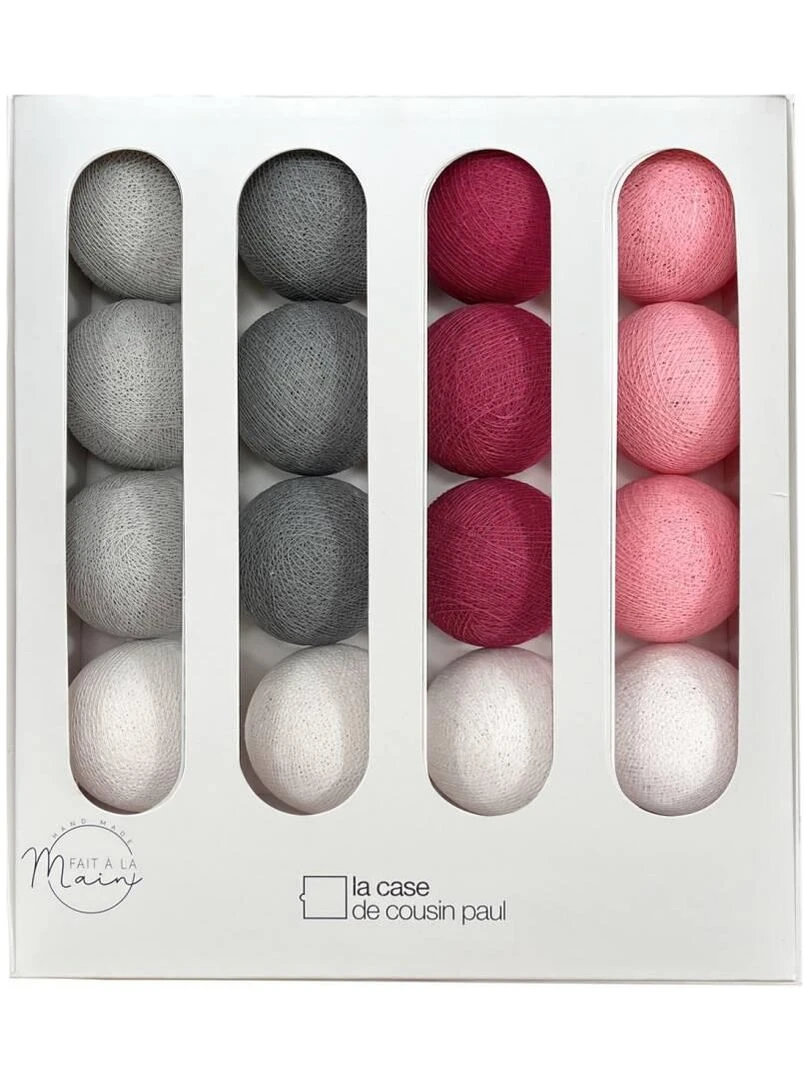 Les Demoiselles Guirlande LED avec télécommande Rose pâle