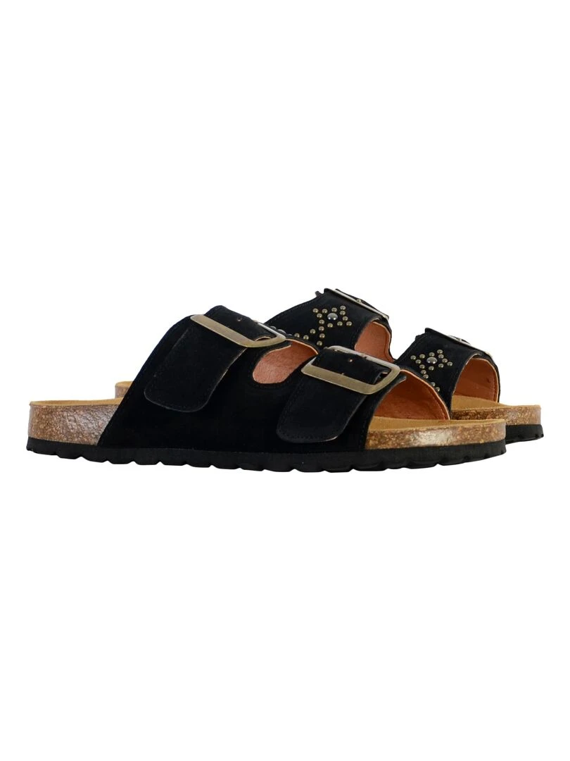 Mules Cuir Le Temps Des Cerises Naomie   Noir