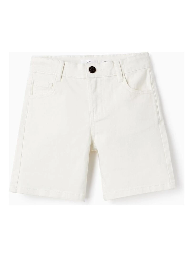 Short En Sergé De Coton Pour Garçon PICASSO Blanc
