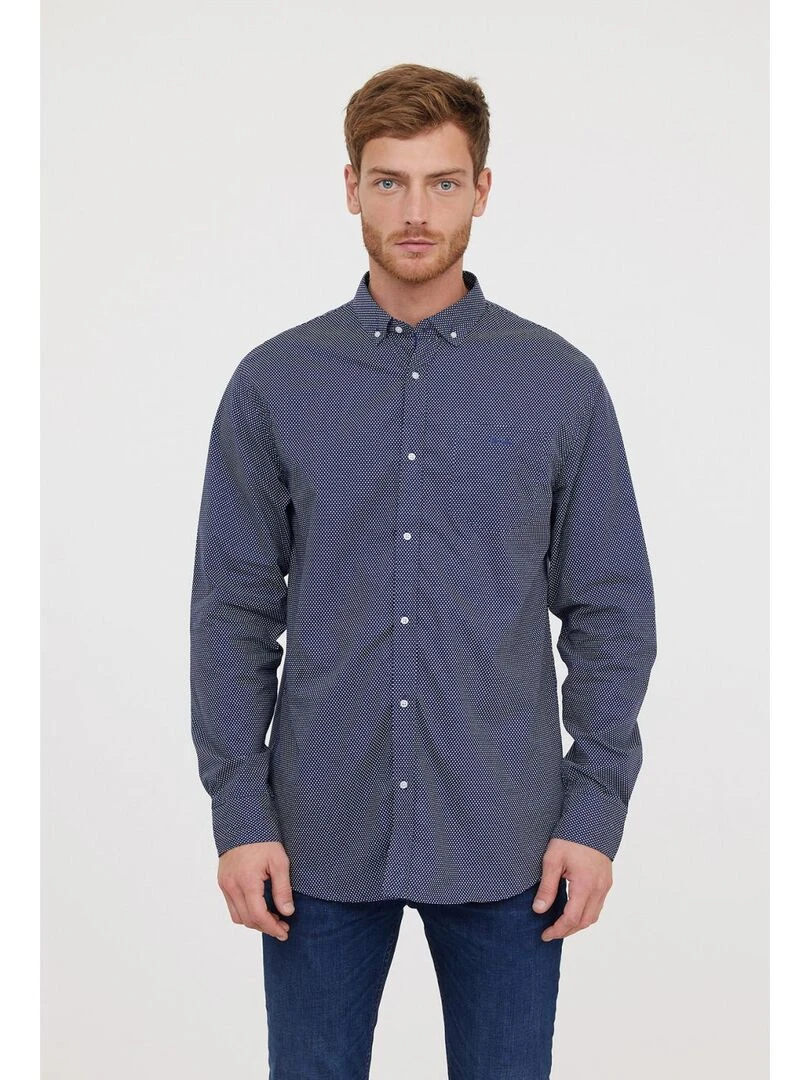 Lee Cooper Chemise manches longues coton comfort DORIC Bleu marine