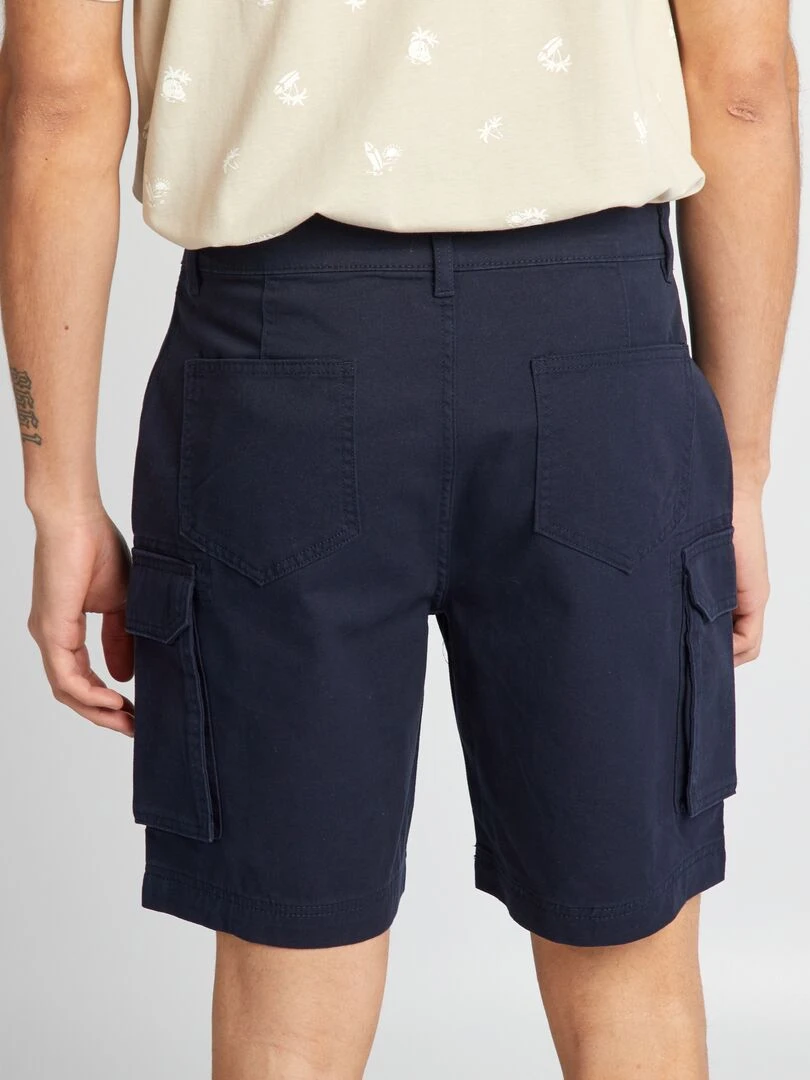 Short chino avec poches sur les côtés   Bleu marine
