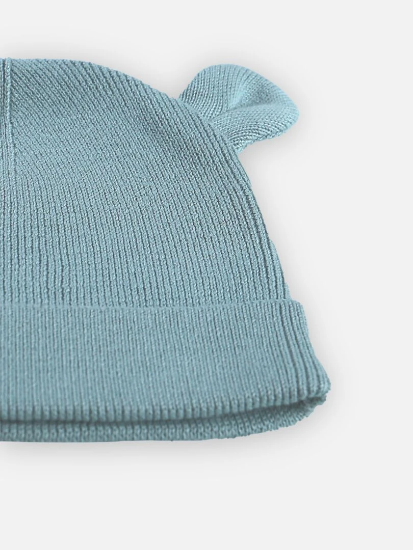M&m bonnet tricot BIO Noukie's Bleu