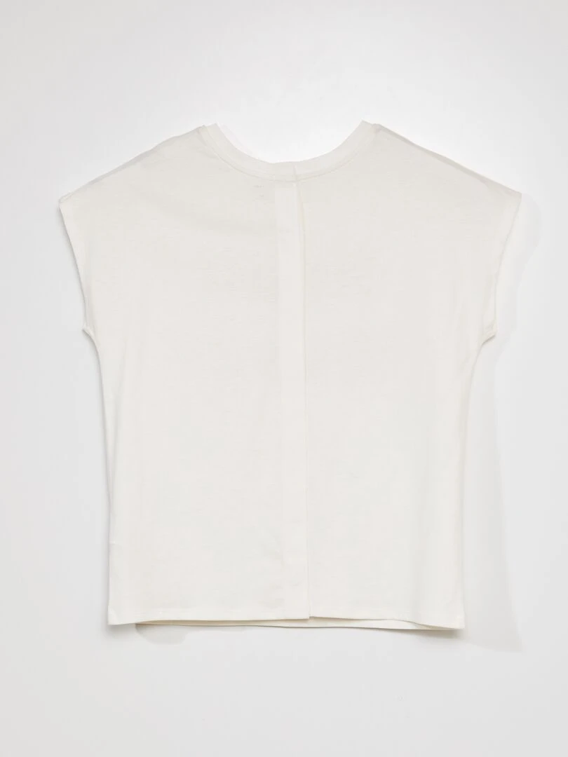 Tee shirt 'Beau Rivage'   So Easy   Blanc/rouge