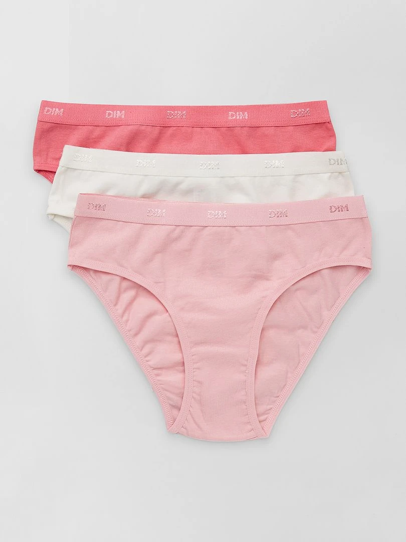 Lot de 3 culottes 'Les Pockets' 'DIM' rose