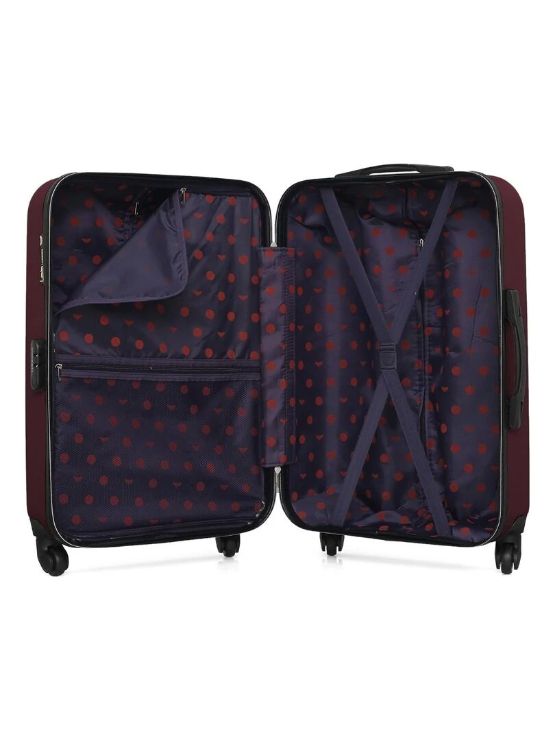 LPB LUGGAGE   VALISE WEEKEND ABS ELEONOR 4 ROUES 65 CM   Bordeaux