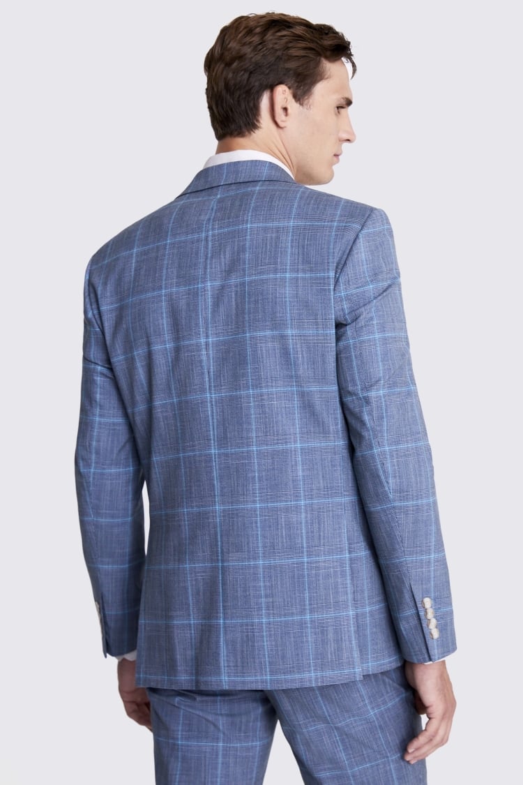Ted Baker Tailored Fit Navy Check Jacket    Buy Online at Moss