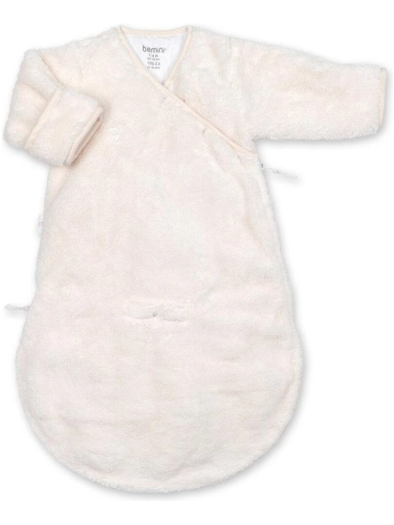 Bemini Gigoteuse avec moufles Softy Blanc cassé